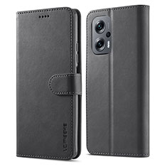 Coque Portefeuille Livre Cuir Etui Clapet LC1 pour Xiaomi Redmi Note 12T Pro 5G Noir