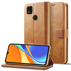 Coque Portefeuille Livre Cuir Etui Clapet LC2 pour Xiaomi POCO C3 Brun Clair