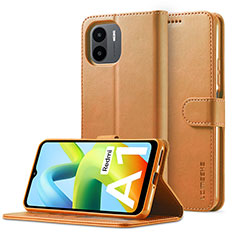 Coque Portefeuille Livre Cuir Etui Clapet LC2 pour Xiaomi Poco C50 Brun Clair