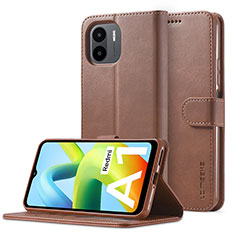 Coque Portefeuille Livre Cuir Etui Clapet LC2 pour Xiaomi Poco C50 Marron