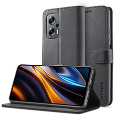 Coque Portefeuille Livre Cuir Etui Clapet LC2 pour Xiaomi Poco X4 GT 5G Noir