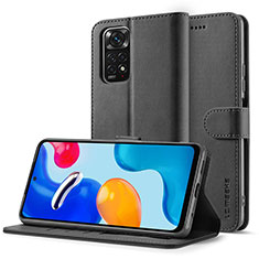 Coque Portefeuille Livre Cuir Etui Clapet LC2 pour Xiaomi Redmi Note 11 Pro 5G Noir