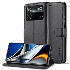 Coque Portefeuille Livre Cuir Etui Clapet LC2 pour Xiaomi Redmi Note 11E Pro 5G Noir