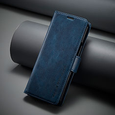 Coque Portefeuille Livre Cuir Etui Clapet LC3 pour Samsung Galaxy Z Fold5 5G Bleu