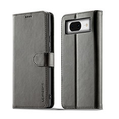 Coque Portefeuille Livre Cuir Etui Clapet LC4 pour Google Pixel 8a 5G Gris