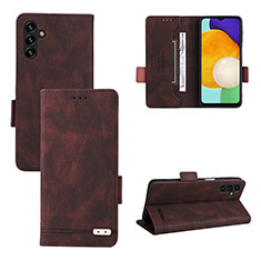 Coque Portefeuille Livre Cuir Etui Clapet LZ3 pour Samsung Galaxy A04s Marron