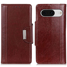 Coque Portefeuille Livre Cuir Etui Clapet M01L pour Google Pixel 8 5G Marron