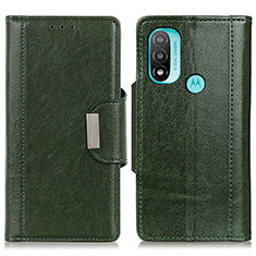 Coque Portefeuille Livre Cuir Etui Clapet M01L pour Motorola Moto E20 Vert