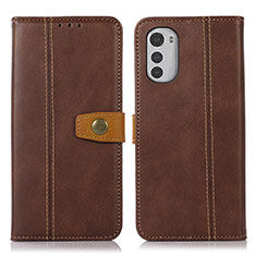 Coque Portefeuille Livre Cuir Etui Clapet M01L pour Motorola Moto E32 Marron