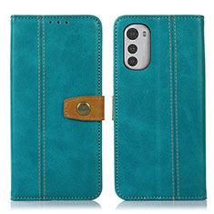 Coque Portefeuille Livre Cuir Etui Clapet M01L pour Motorola Moto E32 Vert