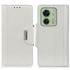 Coque Portefeuille Livre Cuir Etui Clapet M01L pour Motorola Moto Edge (2023) 5G Blanc