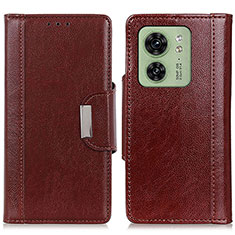 Coque Portefeuille Livre Cuir Etui Clapet M01L pour Motorola Moto Edge 40 5G Marron