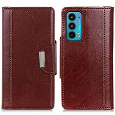 Coque Portefeuille Livre Cuir Etui Clapet M01L pour Motorola Moto Edge Lite 5G Marron