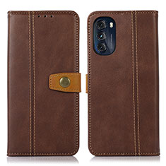 Coque Portefeuille Livre Cuir Etui Clapet M01L pour Motorola Moto G 5G (2022) Marron