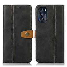 Coque Portefeuille Livre Cuir Etui Clapet M01L pour Motorola Moto G 5G (2022) Noir