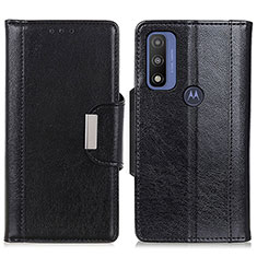 Coque Portefeuille Livre Cuir Etui Clapet M01L pour Motorola Moto G Pure Noir