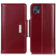 Coque Portefeuille Livre Cuir Etui Clapet M01L pour Motorola Moto G50 5G Rouge