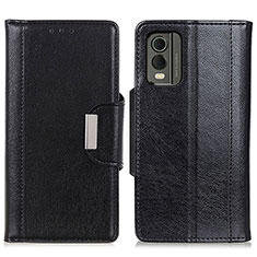 Coque Portefeuille Livre Cuir Etui Clapet M01L pour Nokia C210 Noir