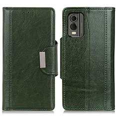 Coque Portefeuille Livre Cuir Etui Clapet M01L pour Nokia C210 Vert