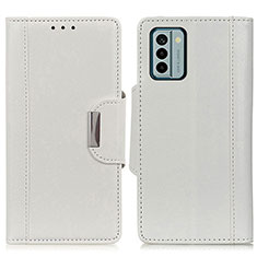 Coque Portefeuille Livre Cuir Etui Clapet M01L pour Nokia G22 Blanc