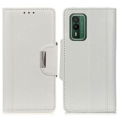 Coque Portefeuille Livre Cuir Etui Clapet M01L pour Nokia XR21 Blanc