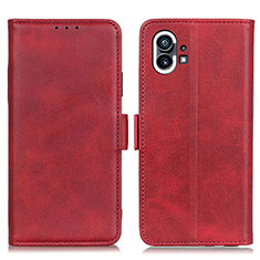 Coque Portefeuille Livre Cuir Etui Clapet M01L pour Nothing Phone 1 Rouge