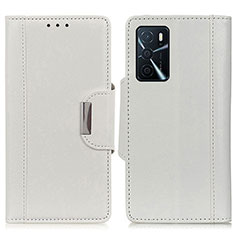 Coque Portefeuille Livre Cuir Etui Clapet M01L pour Oppo A16s Blanc