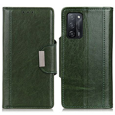 Coque Portefeuille Livre Cuir Etui Clapet M01L pour Oppo A53s 5G Vert