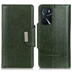 Coque Portefeuille Livre Cuir Etui Clapet M01L pour Oppo A54s Vert