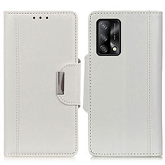 Coque Portefeuille Livre Cuir Etui Clapet M01L pour Oppo A74 4G Blanc