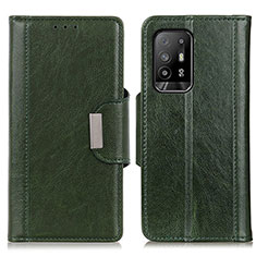 Coque Portefeuille Livre Cuir Etui Clapet M01L pour Oppo A94 5G Vert