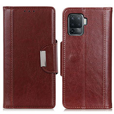 Coque Portefeuille Livre Cuir Etui Clapet M01L pour Oppo F19 Pro Marron