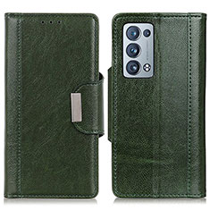 Coque Portefeuille Livre Cuir Etui Clapet M01L pour Oppo Reno6 Pro+ Plus 5G Vert