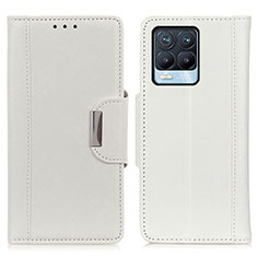 Coque Portefeuille Livre Cuir Etui Clapet M01L pour Realme 8 4G Blanc