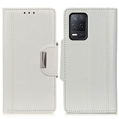 Coque Portefeuille Livre Cuir Etui Clapet M01L pour Realme 8 5G Blanc