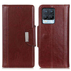 Coque Portefeuille Livre Cuir Etui Clapet M01L pour Realme 8 Pro Marron