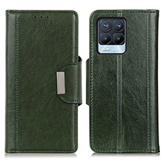 Coque Portefeuille Livre Cuir Etui Clapet M01L pour Realme 8 Pro Vert