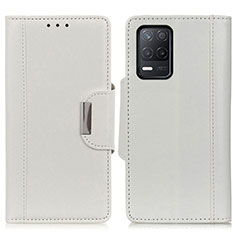 Coque Portefeuille Livre Cuir Etui Clapet M01L pour Realme 9 5G India Blanc