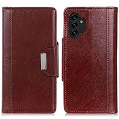 Coque Portefeuille Livre Cuir Etui Clapet M01L pour Samsung Galaxy A13 4G Marron