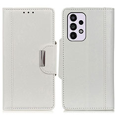 Coque Portefeuille Livre Cuir Etui Clapet M01L pour Samsung Galaxy A33 5G Blanc