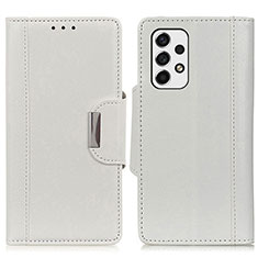 Coque Portefeuille Livre Cuir Etui Clapet M01L pour Samsung Galaxy A53 5G Blanc