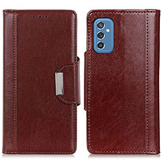 Coque Portefeuille Livre Cuir Etui Clapet M01L pour Samsung Galaxy M52 5G Marron