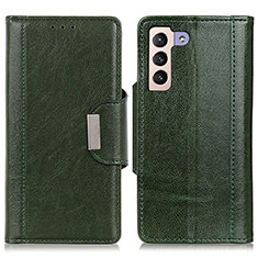 Coque Portefeuille Livre Cuir Etui Clapet M01L pour Samsung Galaxy S21 FE 5G Vert