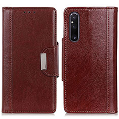 Coque Portefeuille Livre Cuir Etui Clapet M01L pour Sony Xperia 1 V Marron