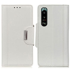 Coque Portefeuille Livre Cuir Etui Clapet M01L pour Sony Xperia 5 III Blanc