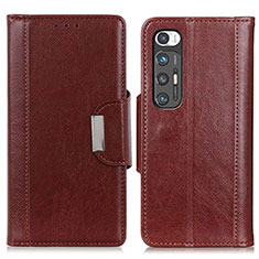 Coque Portefeuille Livre Cuir Etui Clapet M01L pour Xiaomi Mi 10S 5G Marron