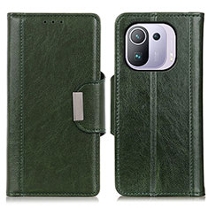 Coque Portefeuille Livre Cuir Etui Clapet M01L pour Xiaomi Mi 11 Pro 5G Vert