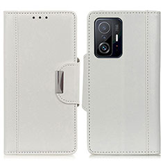 Coque Portefeuille Livre Cuir Etui Clapet M01L pour Xiaomi Mi 11T 5G Blanc