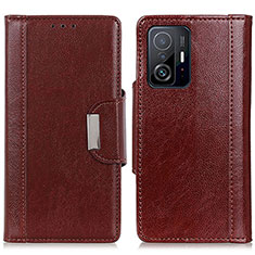 Coque Portefeuille Livre Cuir Etui Clapet M01L pour Xiaomi Mi 11T 5G Marron