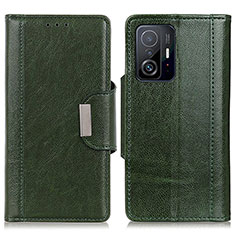 Coque Portefeuille Livre Cuir Etui Clapet M01L pour Xiaomi Mi 11T 5G Vert